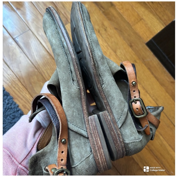 A.S. 98 Suede Leather Strappy Sand Ankle Booties Size 40/9-9.5 - Picture 12 of 13